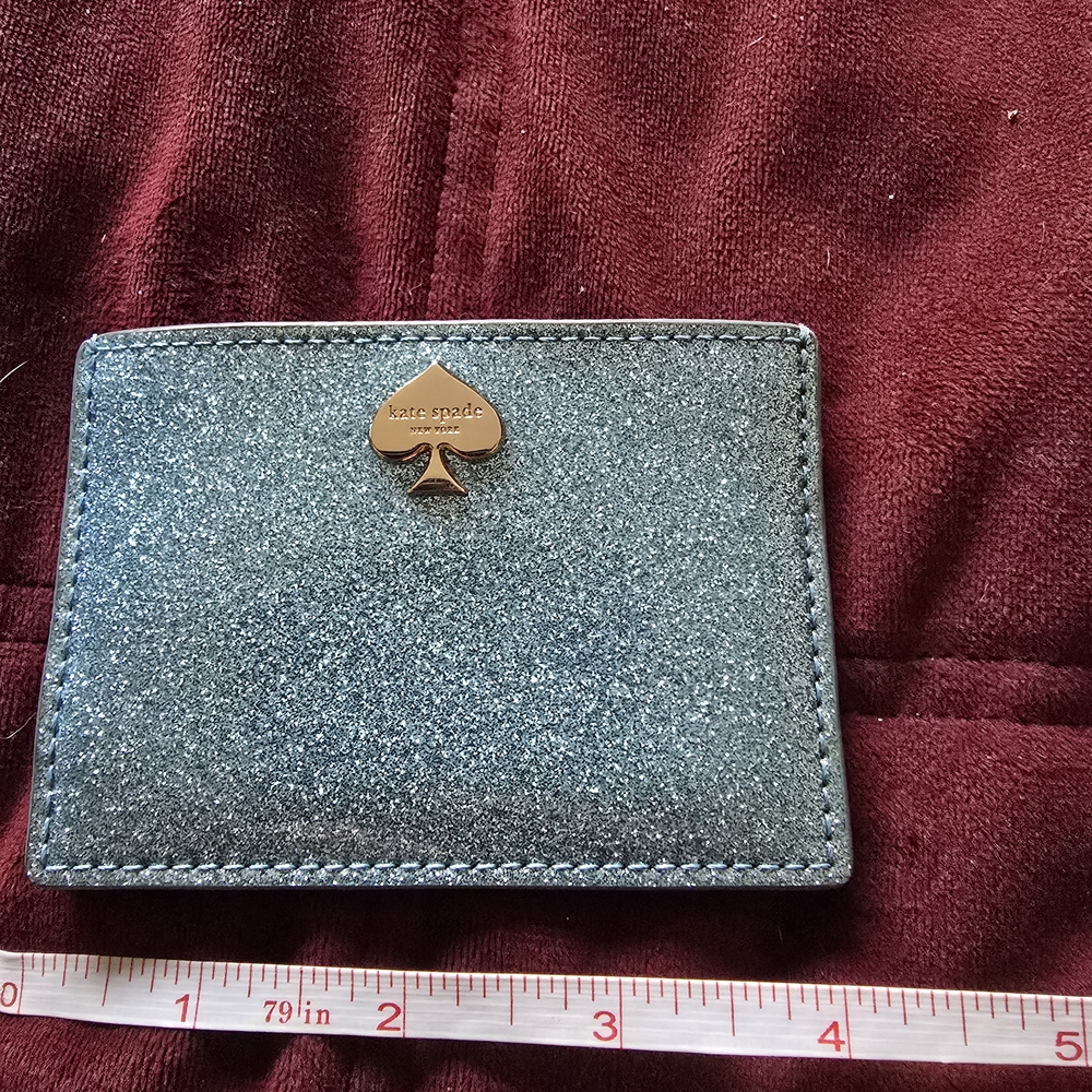 Kate Spade Sparkling Silver Card Holder